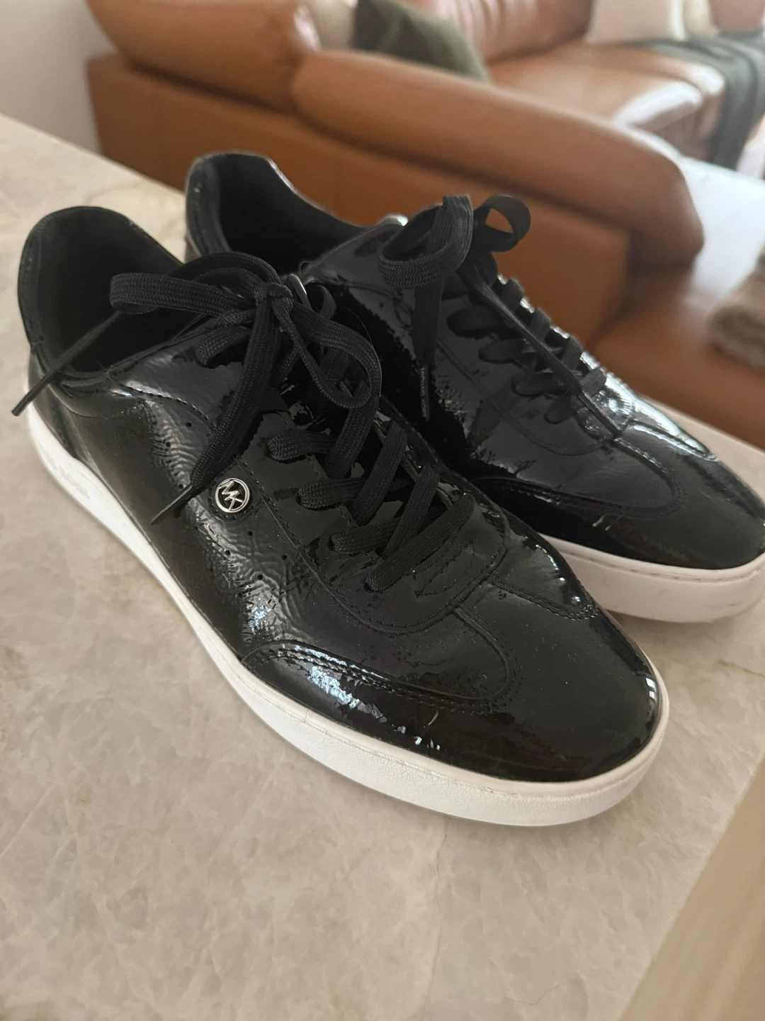 Michael Kors Black Patent Leather Sneakers - photo 2