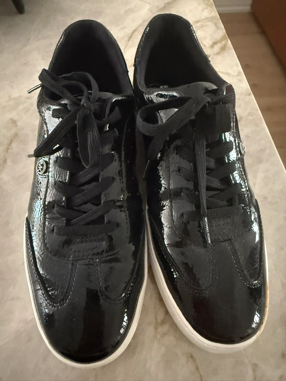 Michael Kors Black Patent Leather Sneakers
