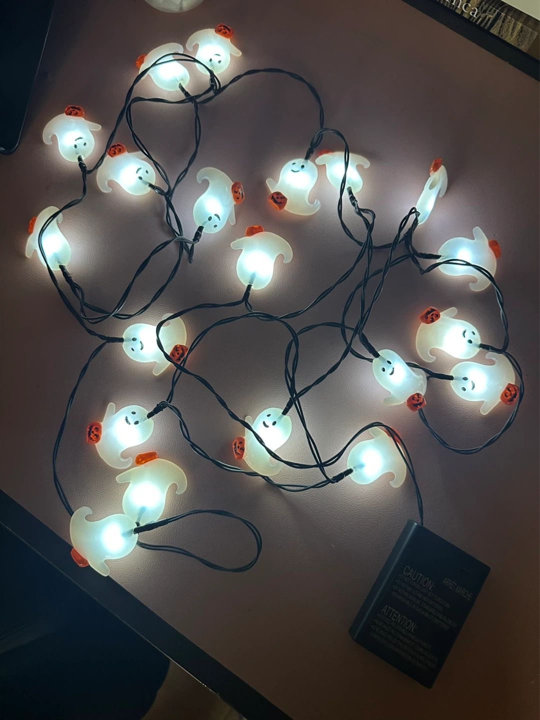 Cute Ghost String Lights with Remote - photo 2
