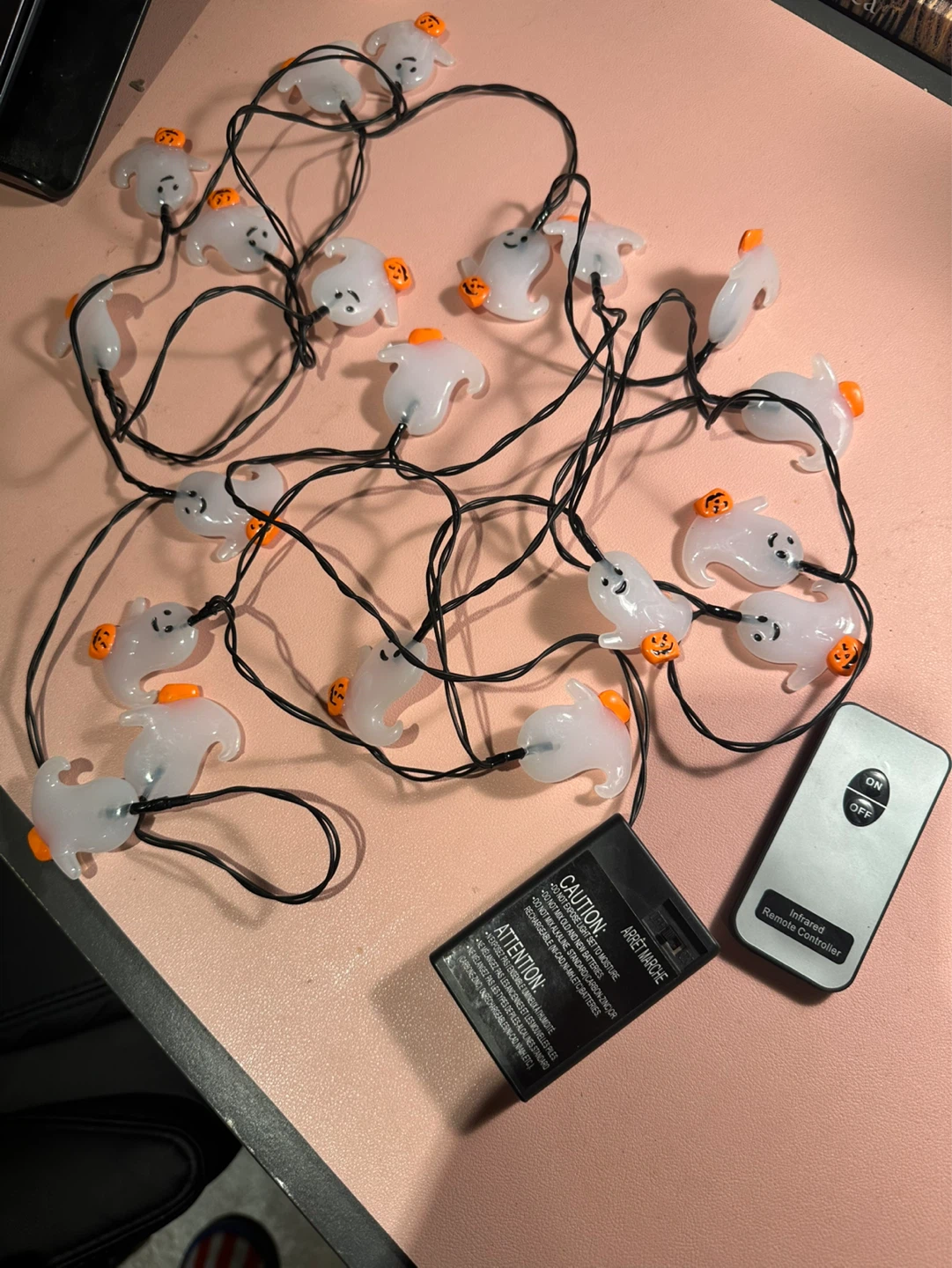 Cute Ghost String Lights with Remote - photo 4