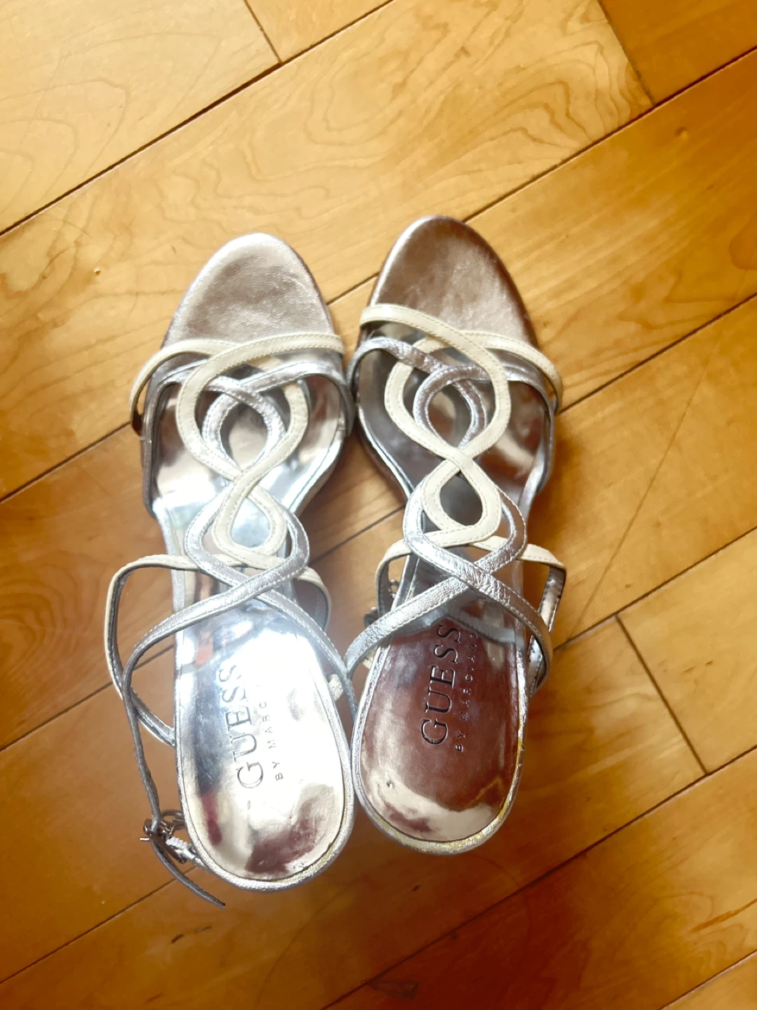 Silver Guess Heels