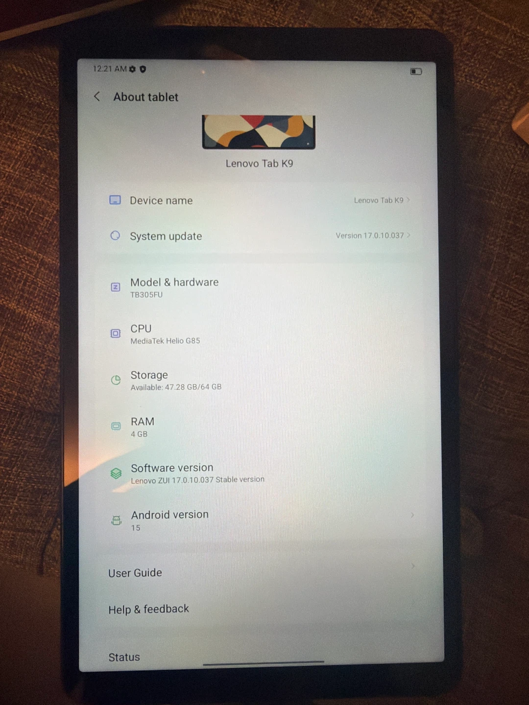 Lenovo Tab K9 Tablet - photo 2