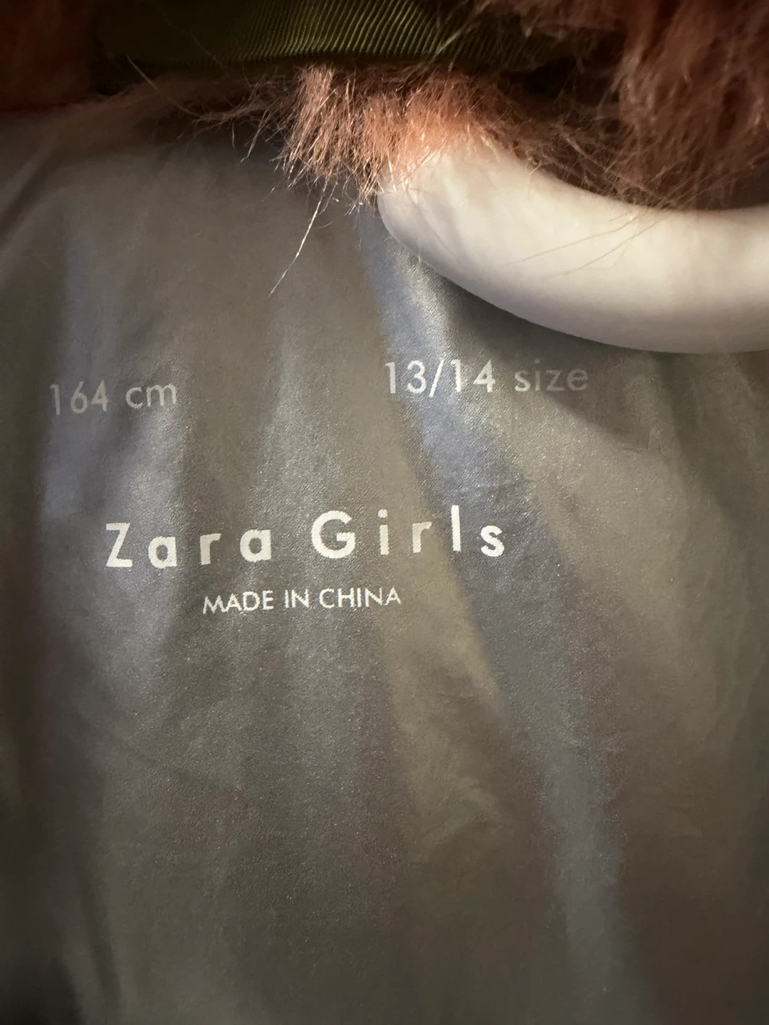 Zara Girls Bomber Jacket with Pink Faux Fur Collar Size 13/14 - photo 5