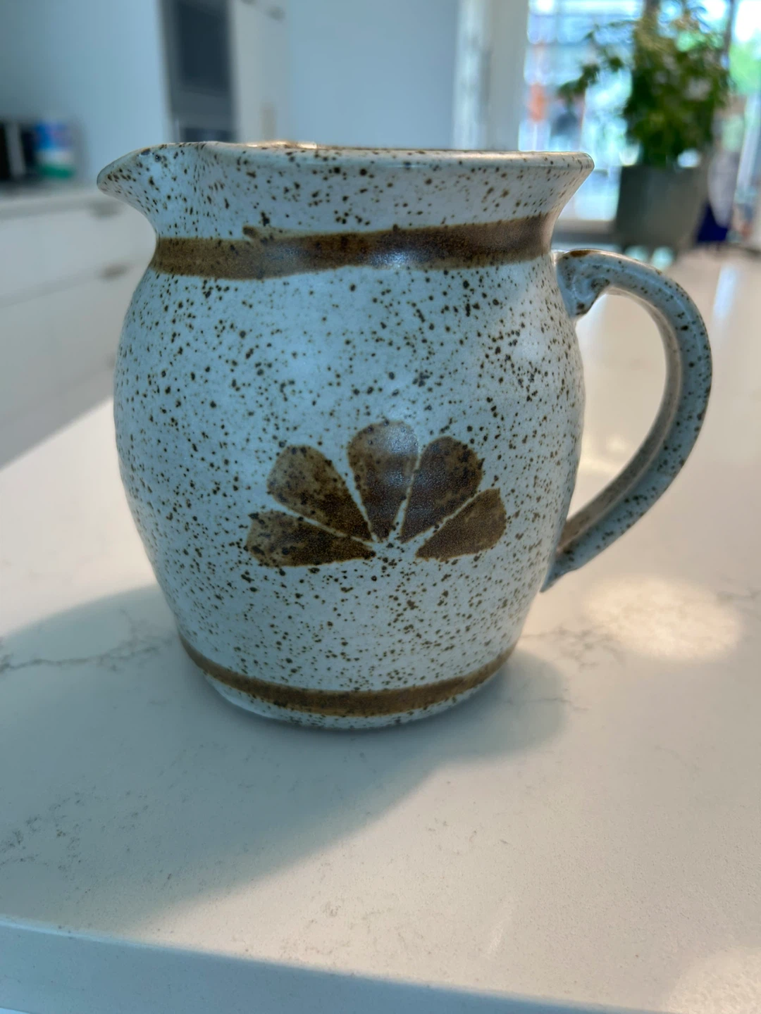 Vintage Ceramic Pitcher with Floral Design