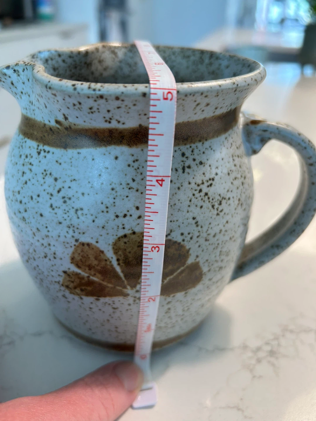 Vintage Ceramic Pitcher with Floral Design - photo 3