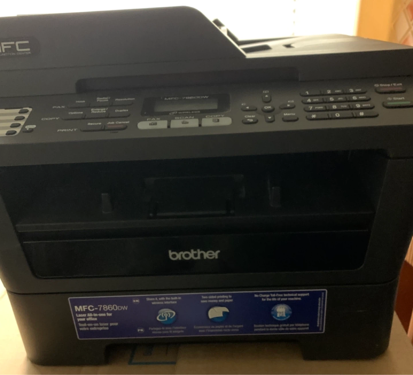 Brother MFC-7860DW Laser Printer/Copier/Scanner/Fax - photo 3