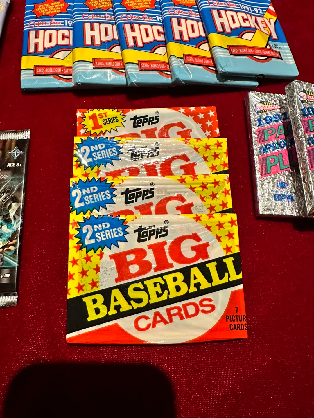 17 packs of assorted cards