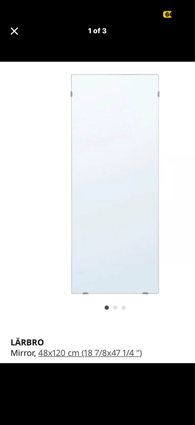 IKEA LÄRBRÖ Mirror 48x120 cm