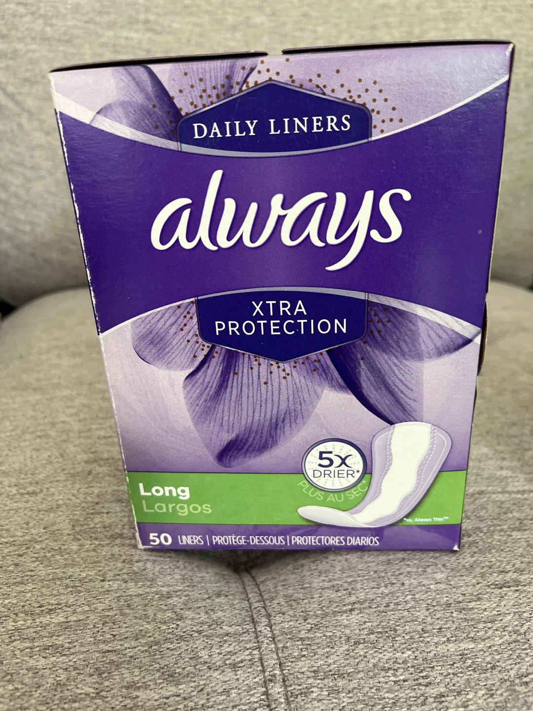 Always Xtra Protection Daily Liners, Long, 50 Count