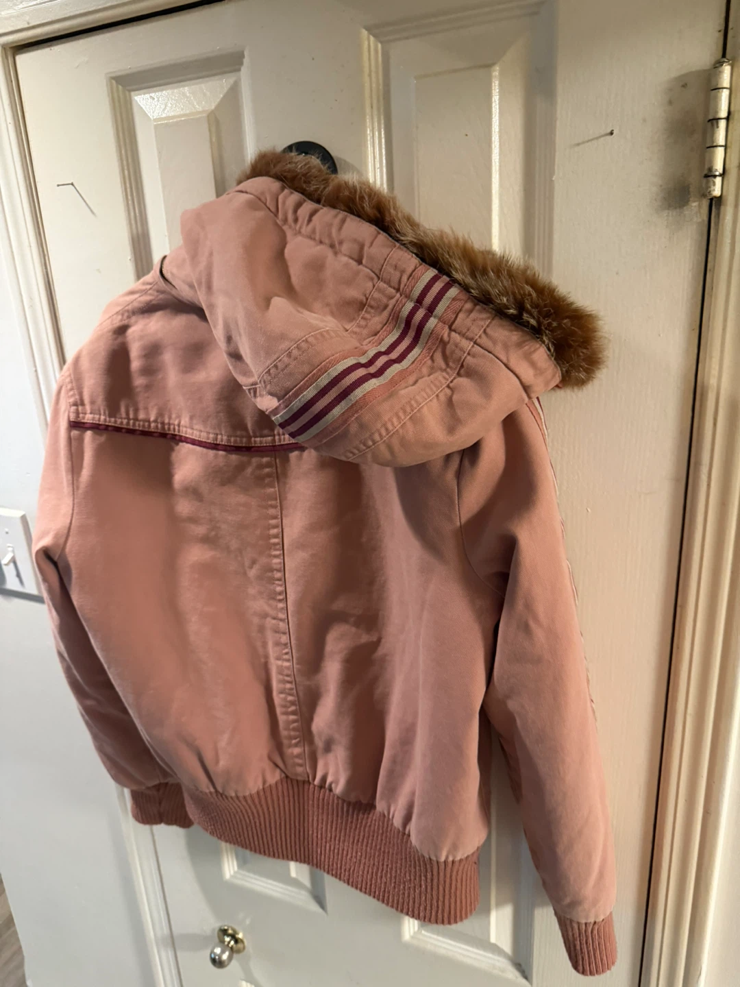 Before Pink Bomber Jacket with Fur Hood - photo 5