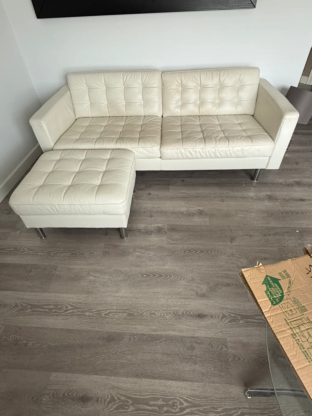 Faux cream sectional