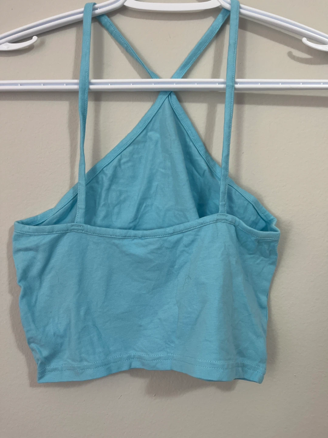 Divided Blue Halter Crop Top - photo 2