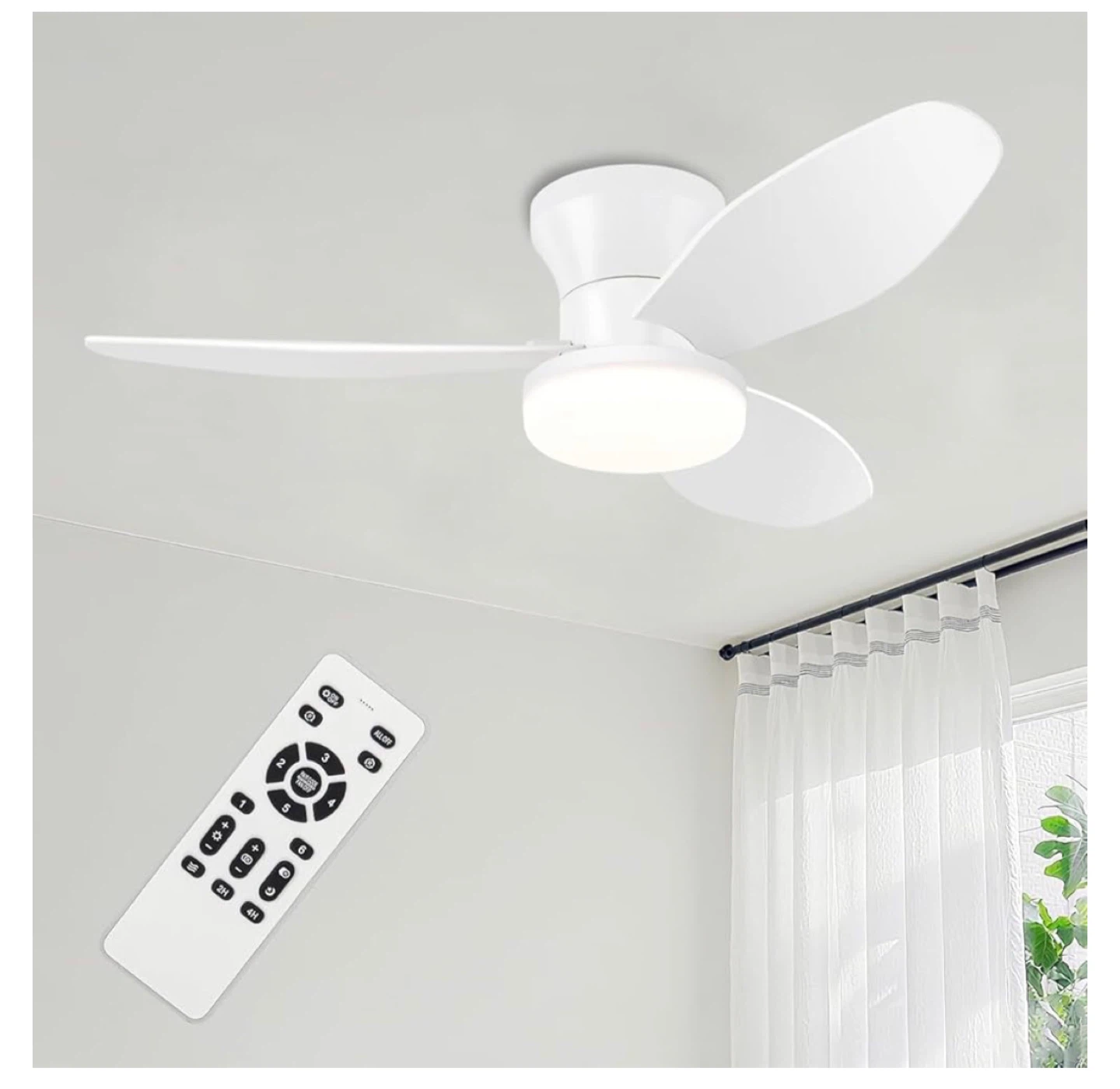 ZOEYONU Ceiling Fan with Light