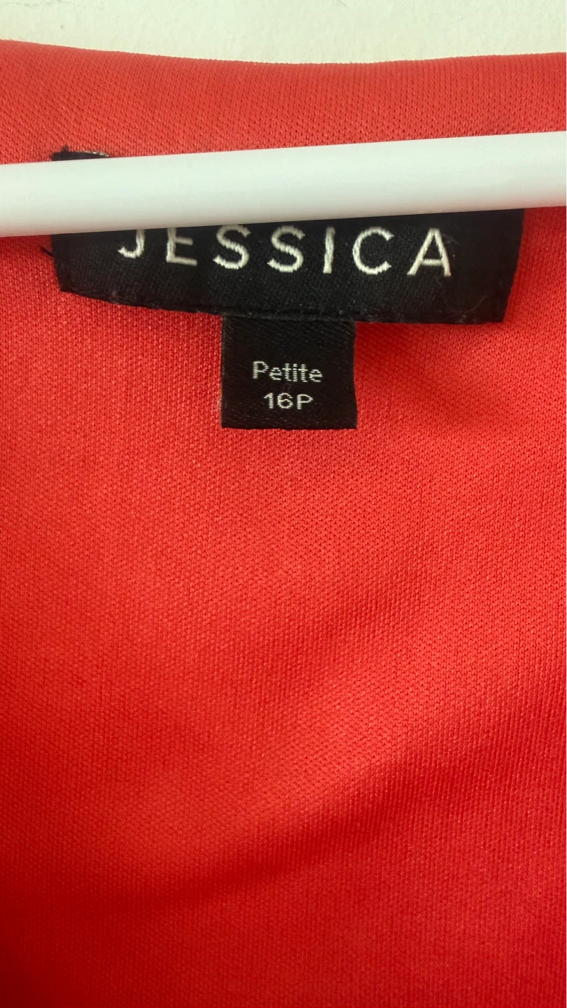 Jessica Red Ruched Cowl Neck Dress Petite 16 - photo 2