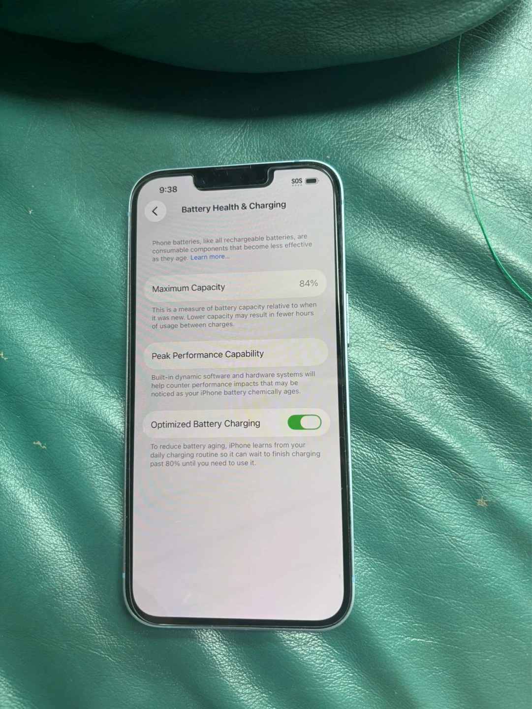 iPhone 14 128 GB Blue Unlocked 84% Battery Excellent Condition - photo 2