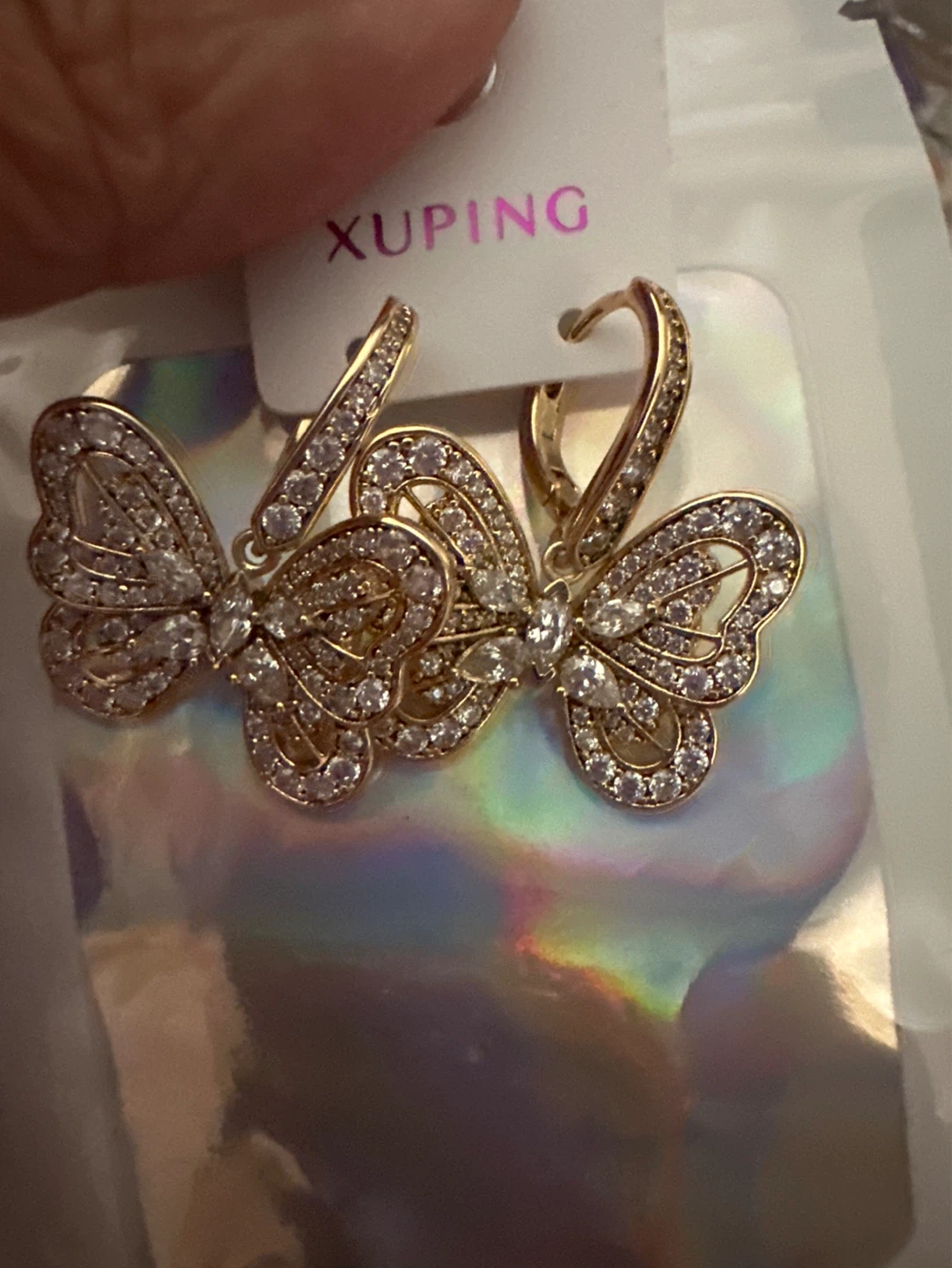 Xuping Butterfly Earrings rose gold
