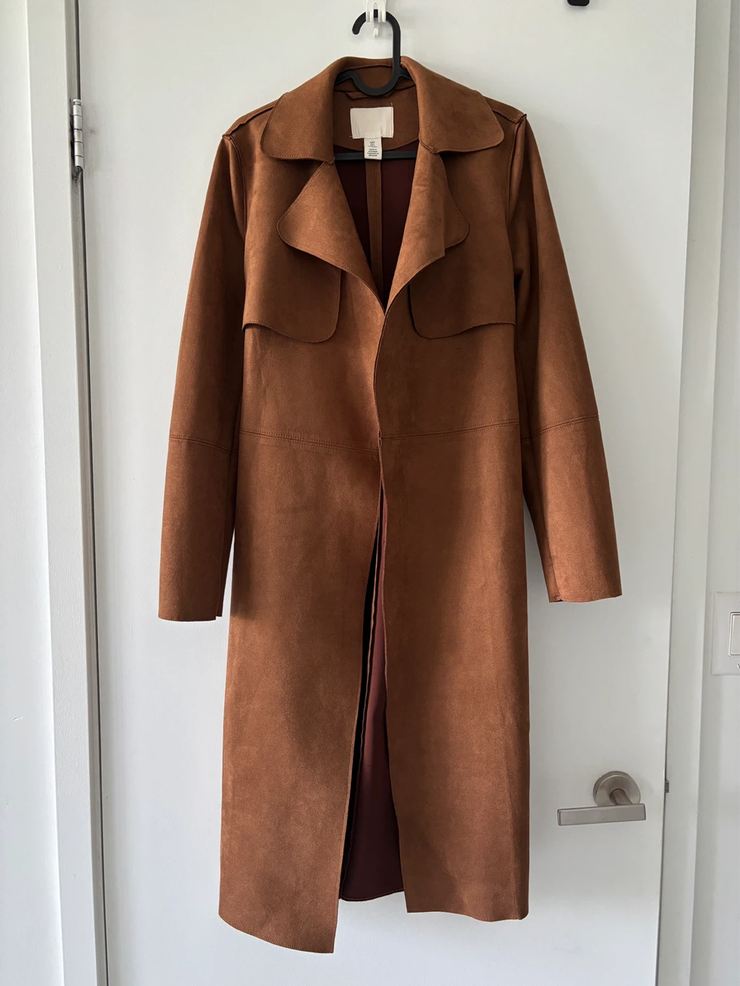 H&M Suede- like Trench Coat