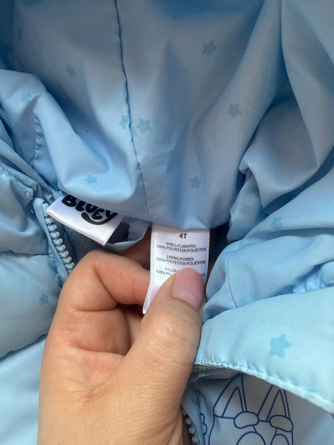 Bluey Puffer Jacket - Light Blue 4 years old - photo 4