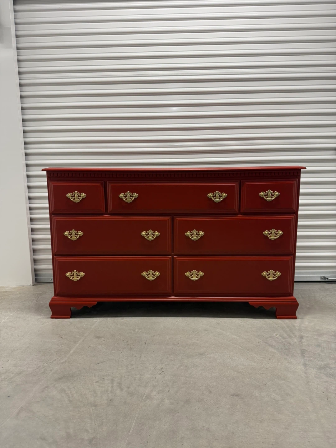 🚨Free Delivery NY/NJ Red Pepper Solid Wood Dresser - 7 Drawers