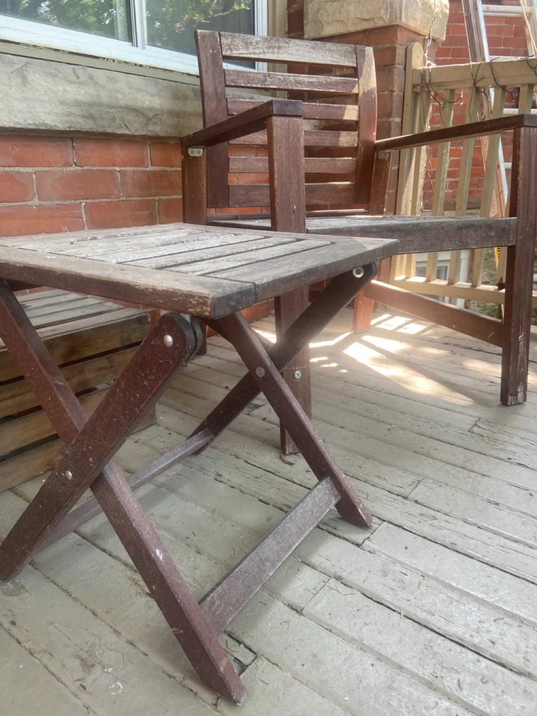 2 Patio Chairs and Matching Table - photo 3