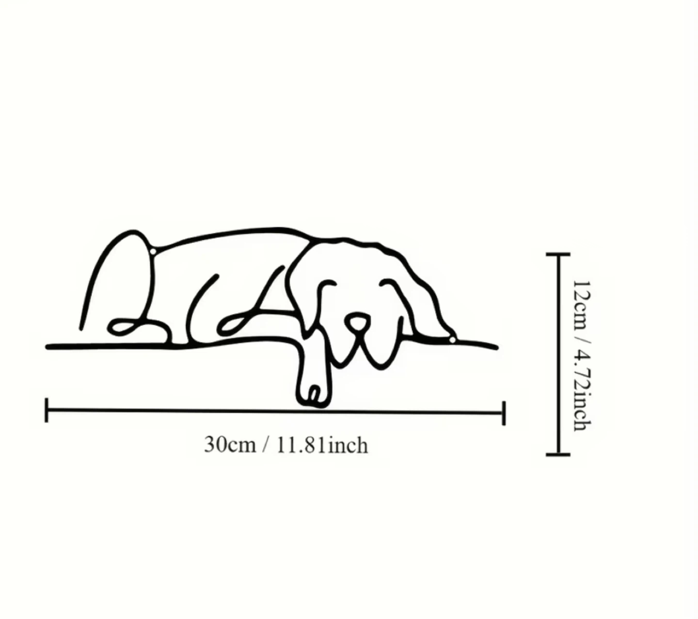 Father’s Day - Line Art Dog Metal Wall Decor