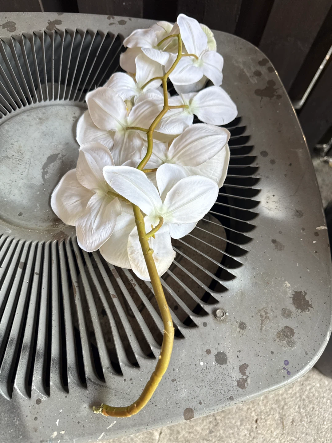 Artificial White Orchid Stem - photo 3