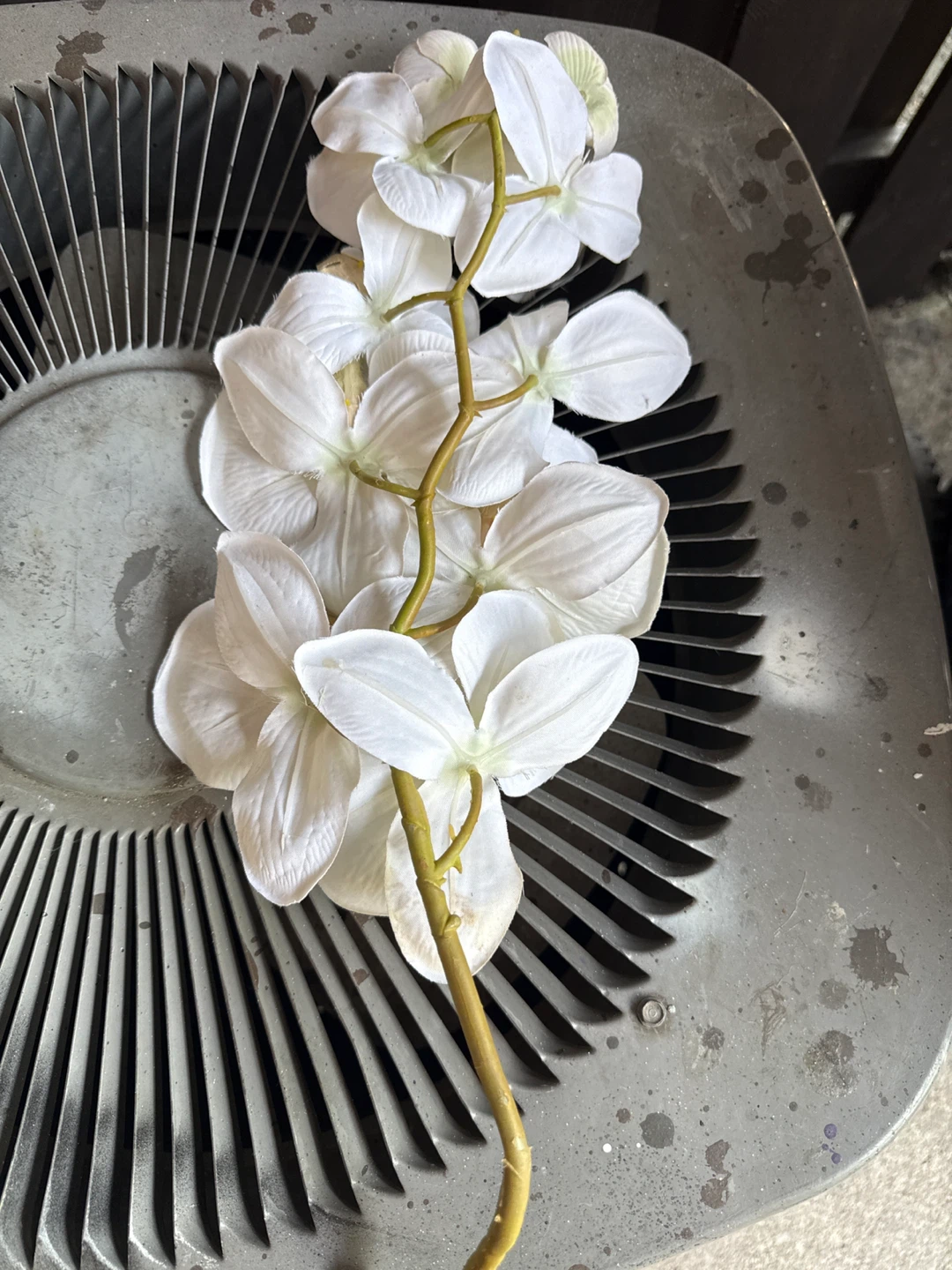 Artificial White Orchid Stem - photo 2