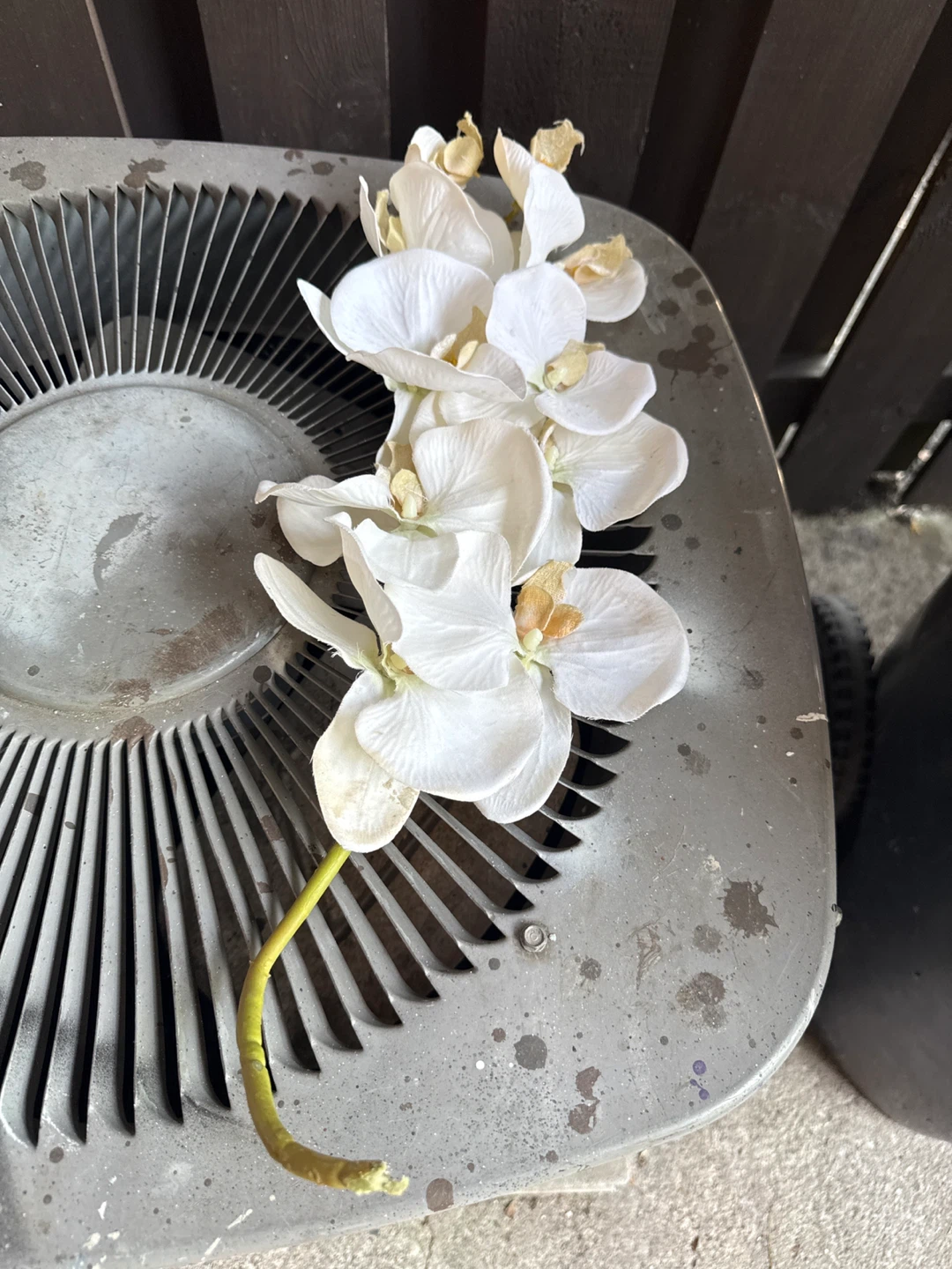 Artificial White Orchid Stem - photo 4
