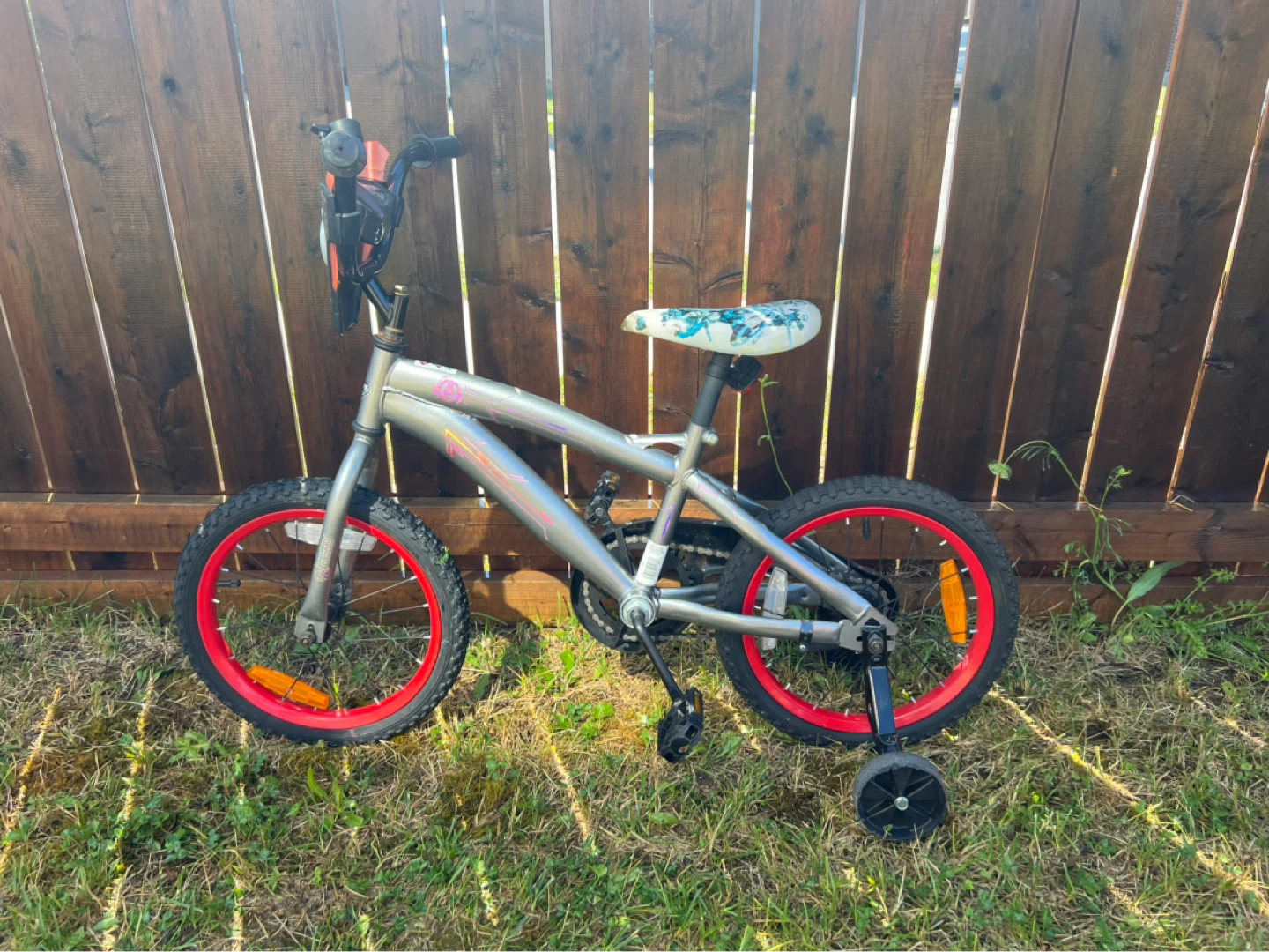 Huffy avengers kids bike with training wheels