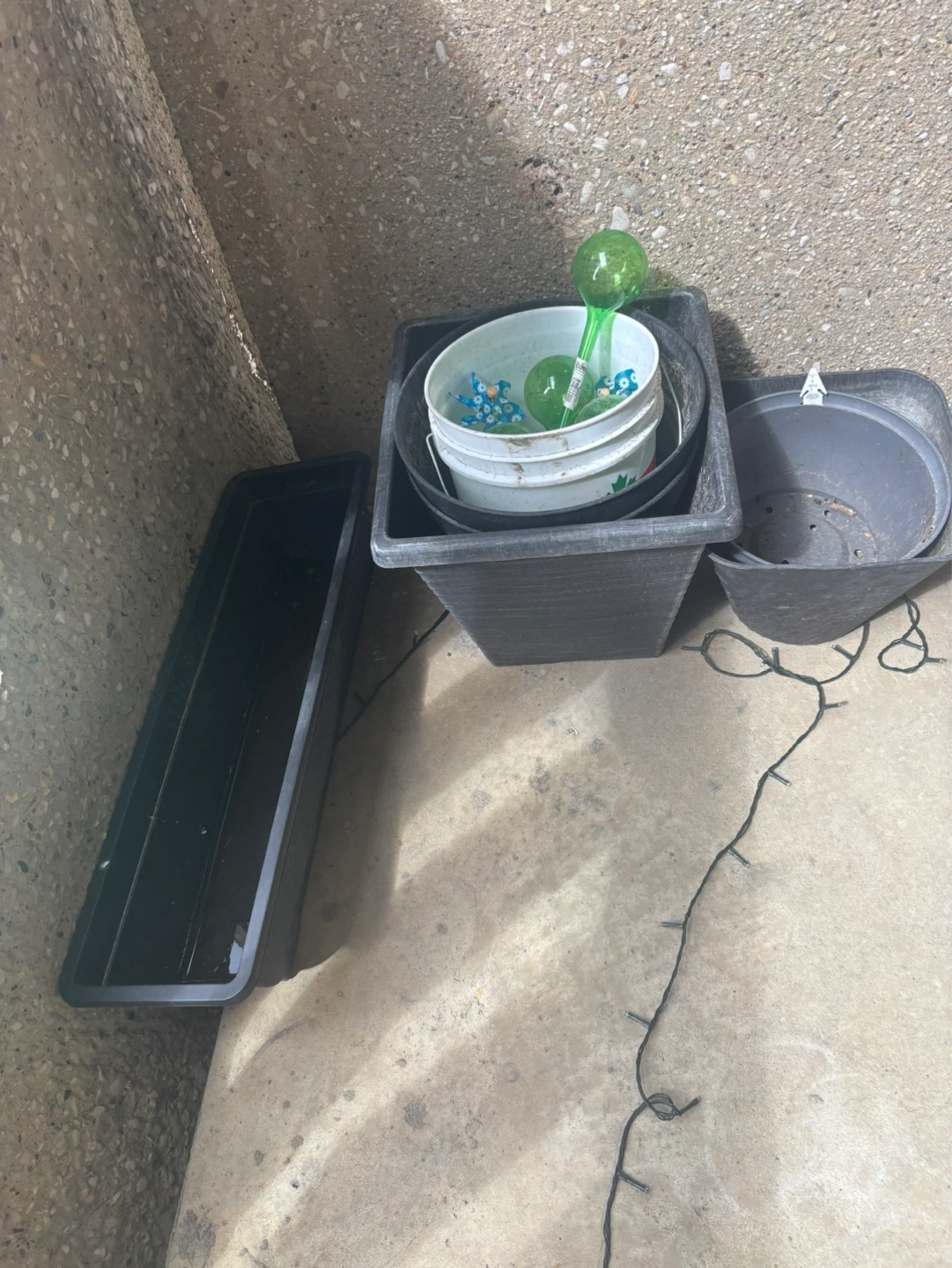 Assorted Planters and Garden Accessories