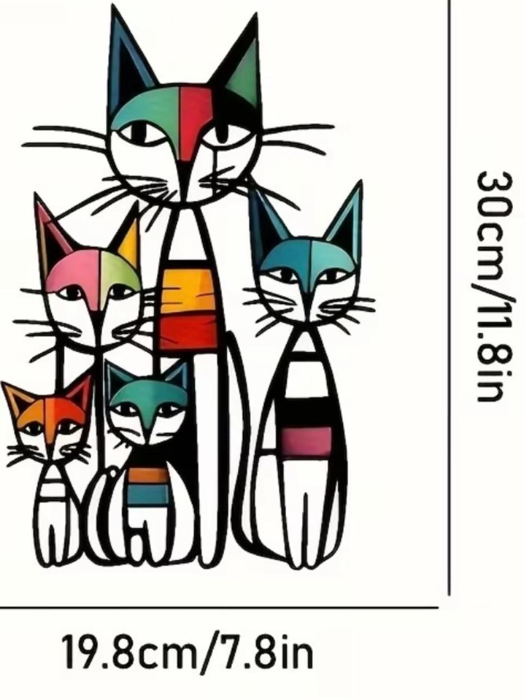 Abstract Cat Family Wall Art