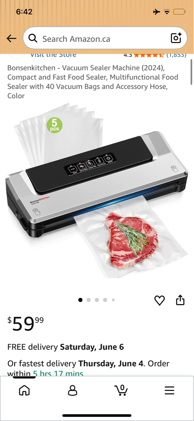 Bonsenkitchen Vacuum Sealer Machine
