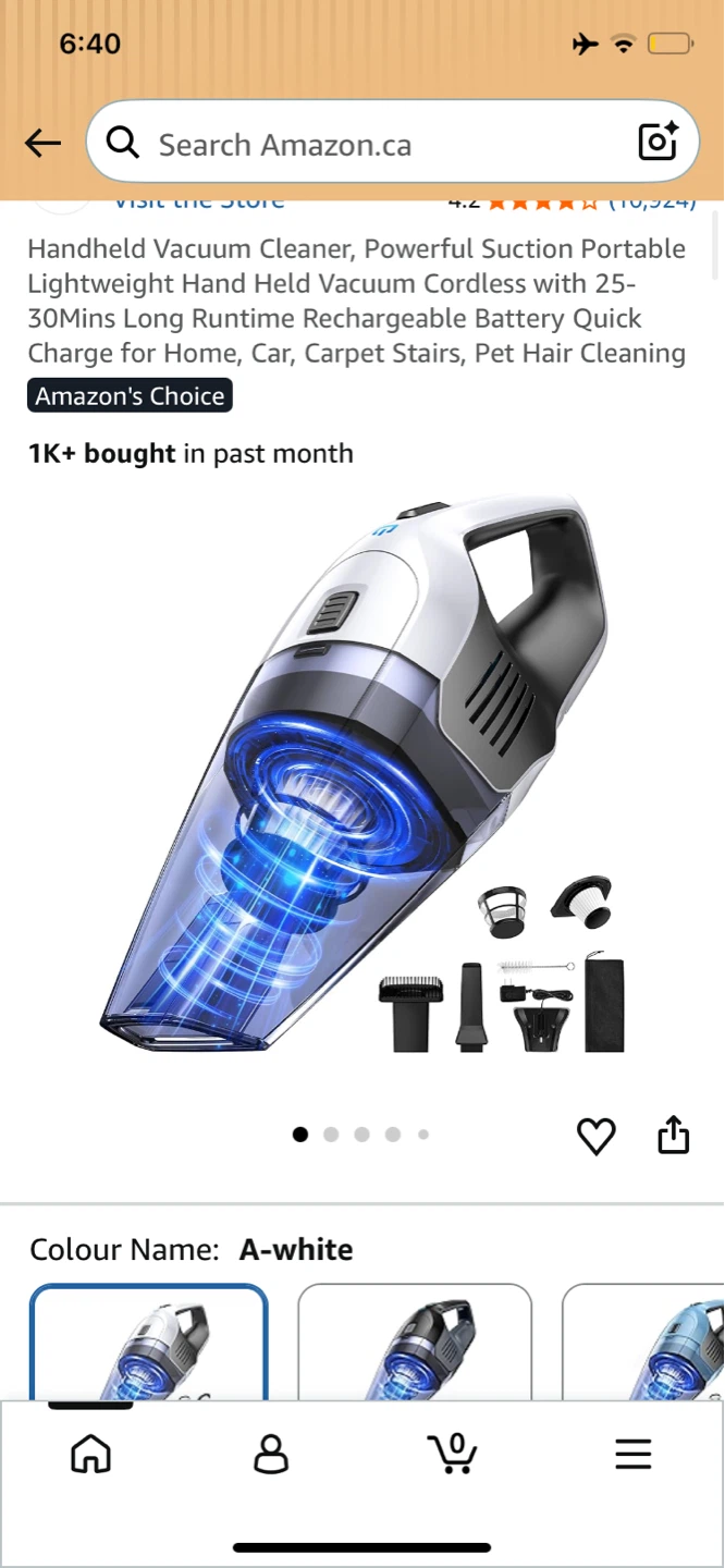 Handheld Vacuum Cleaner - White