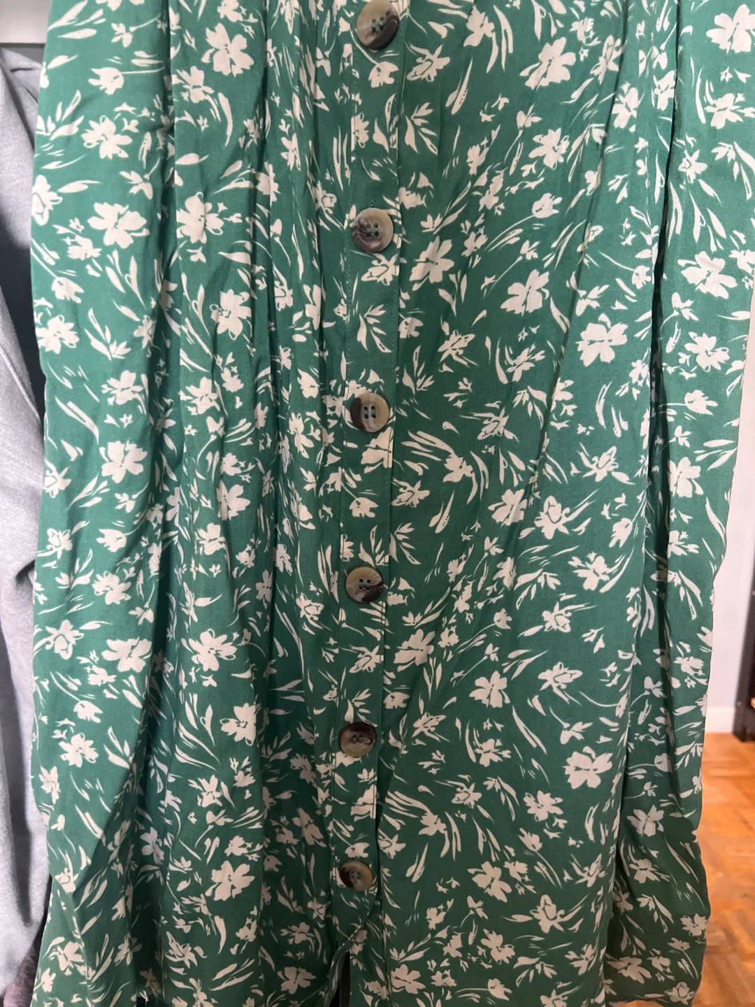 Green floral midi dress - photo 2