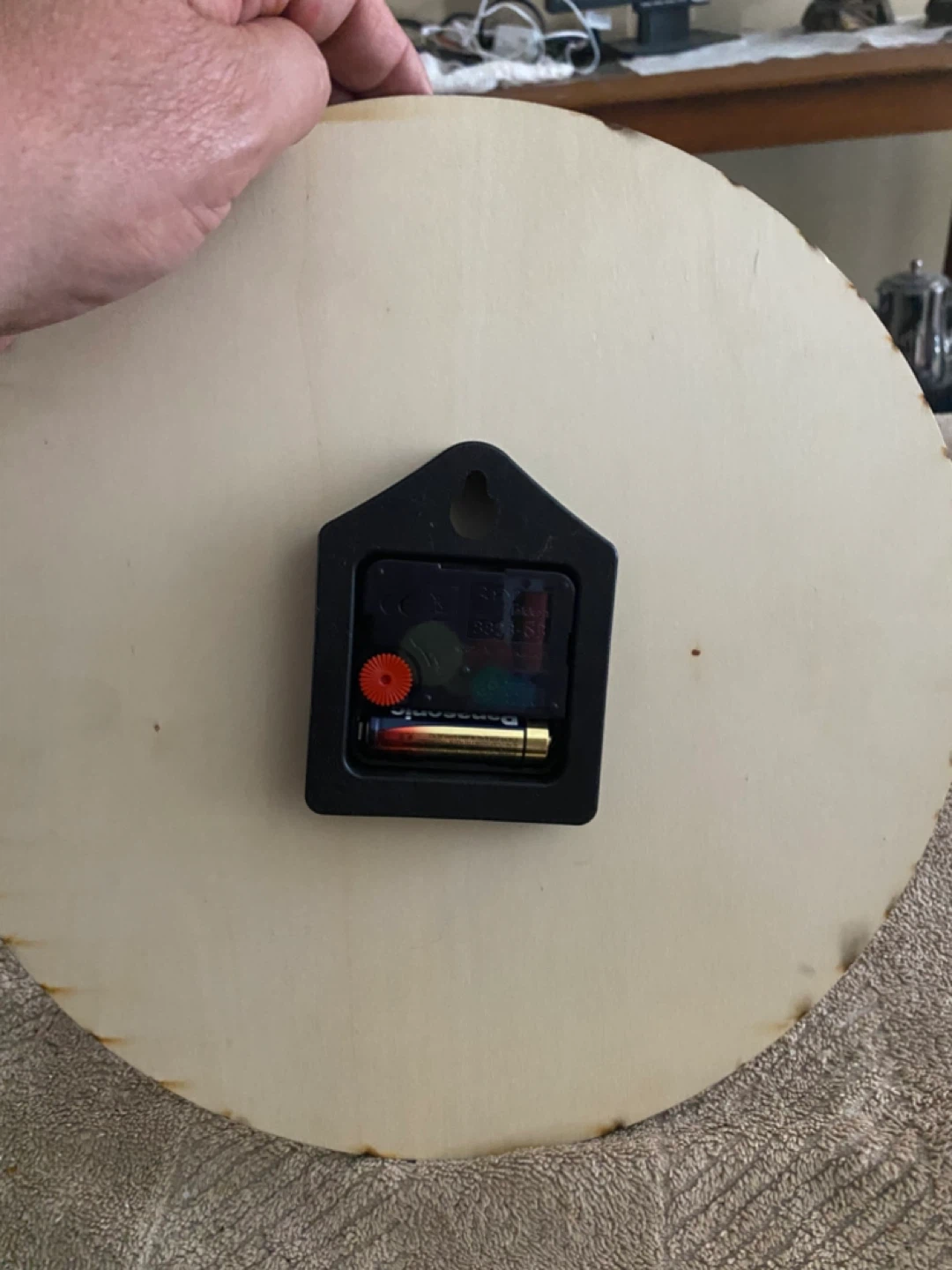CHILDREN’S WOODEN TRAIN WALL CLOCK - photo 2