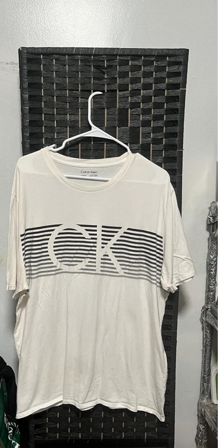 Calvin Klein White CK Logo T-Shirt XL