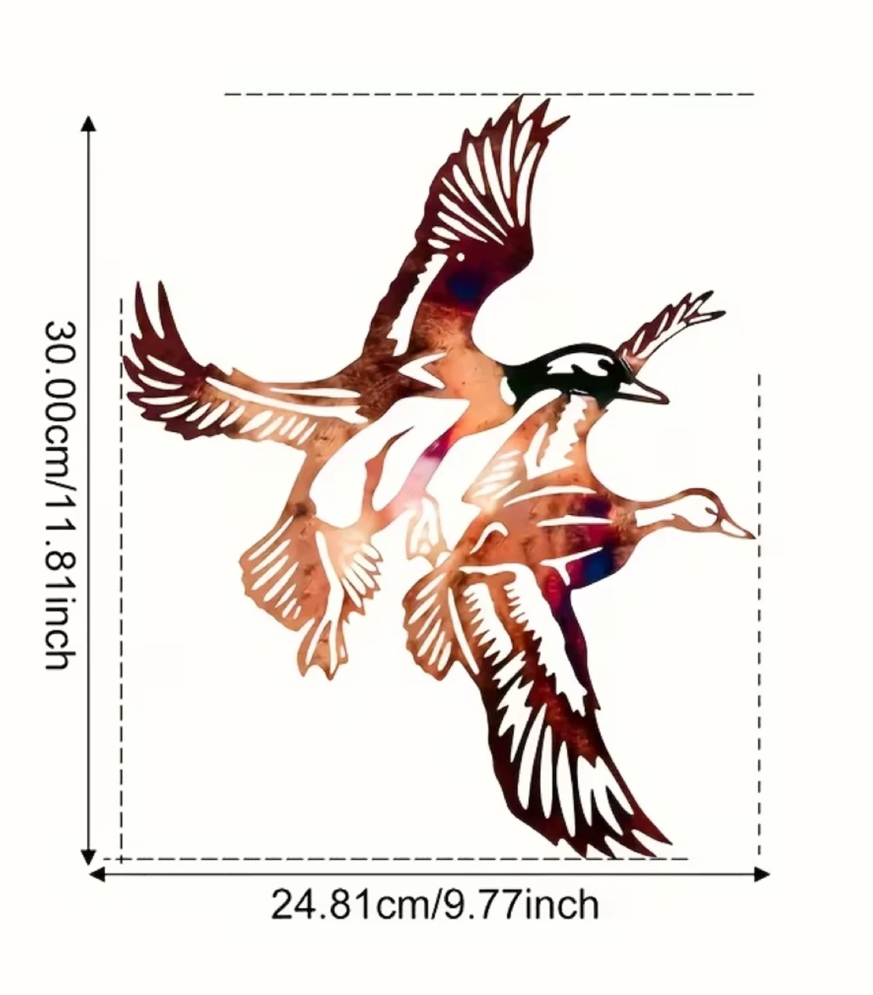 Flying Ducks Metal Wall Art