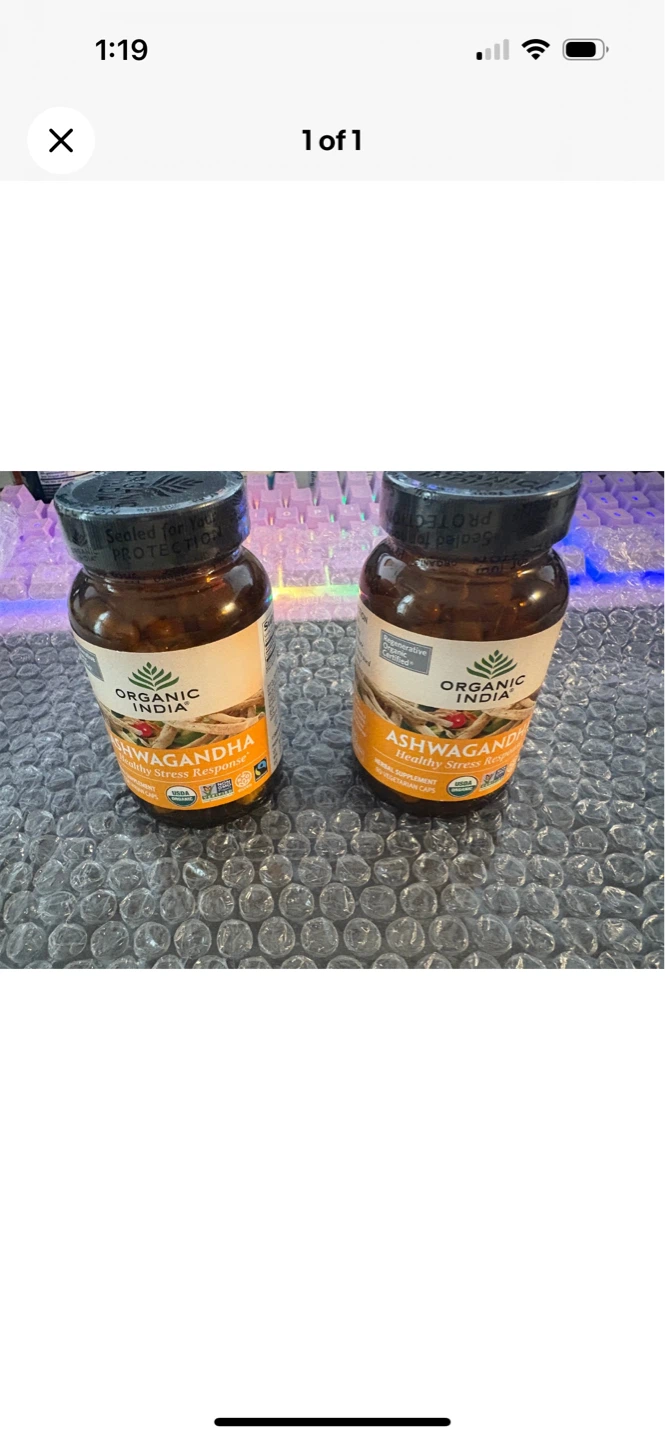Organic India Ashwagandha Herbal Supplement (2 bottles)