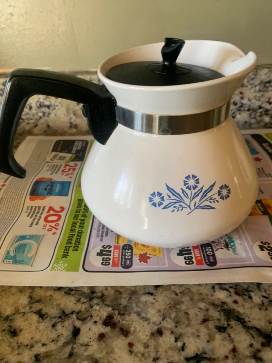 Vintage Corning Ware Blue Cornflower Percolator - photo 2