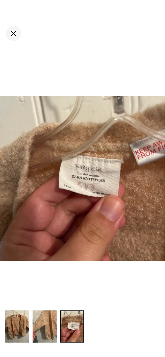 Zara Baby Girl Knitwear Cardigan - 6-9 months - photo 3