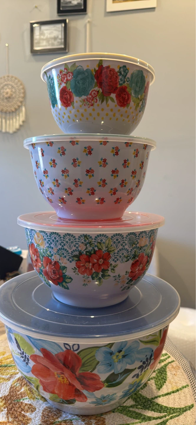 Floral Mixing Bowls Set