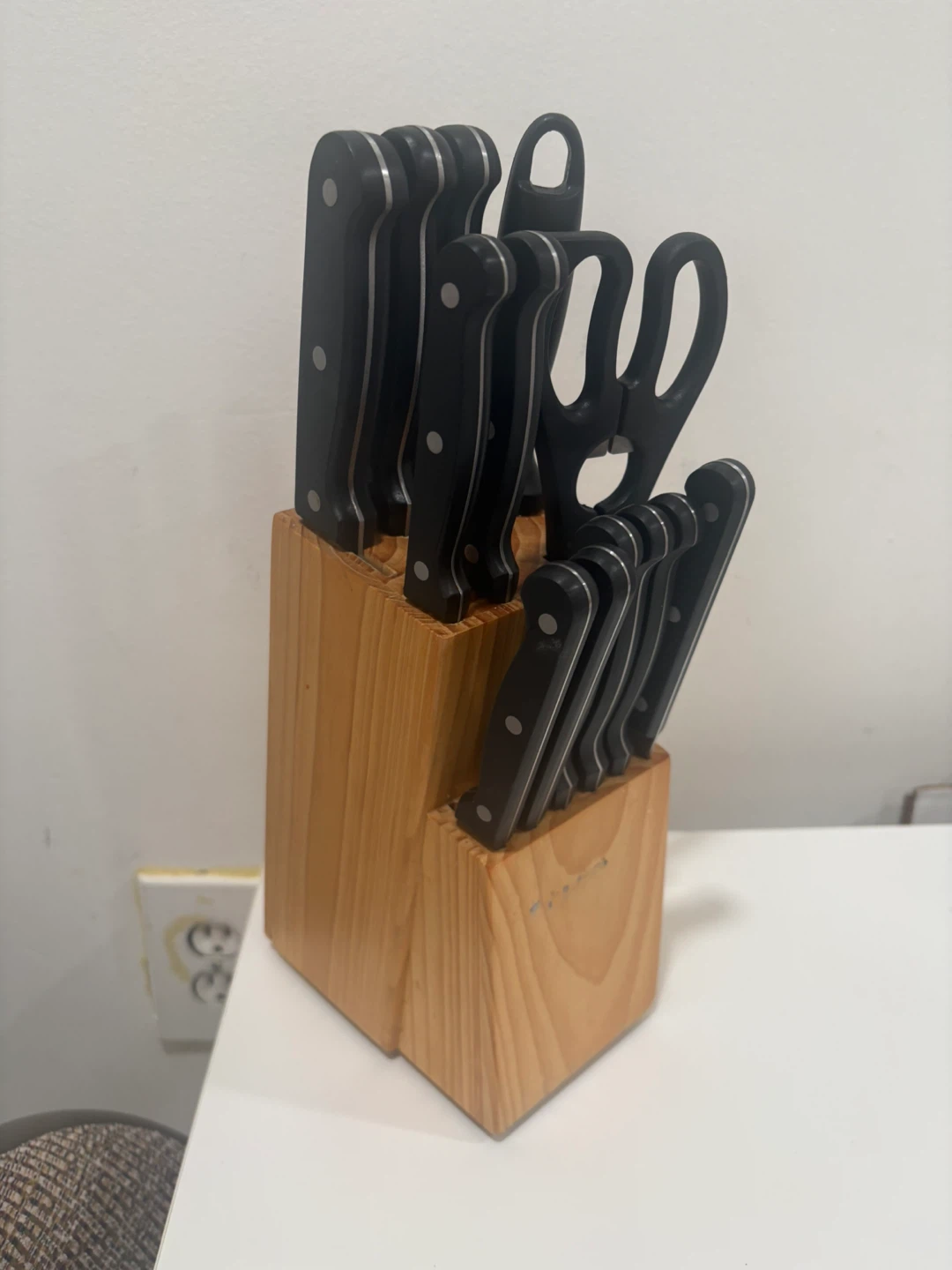 Kitchen Knife Set with wood block