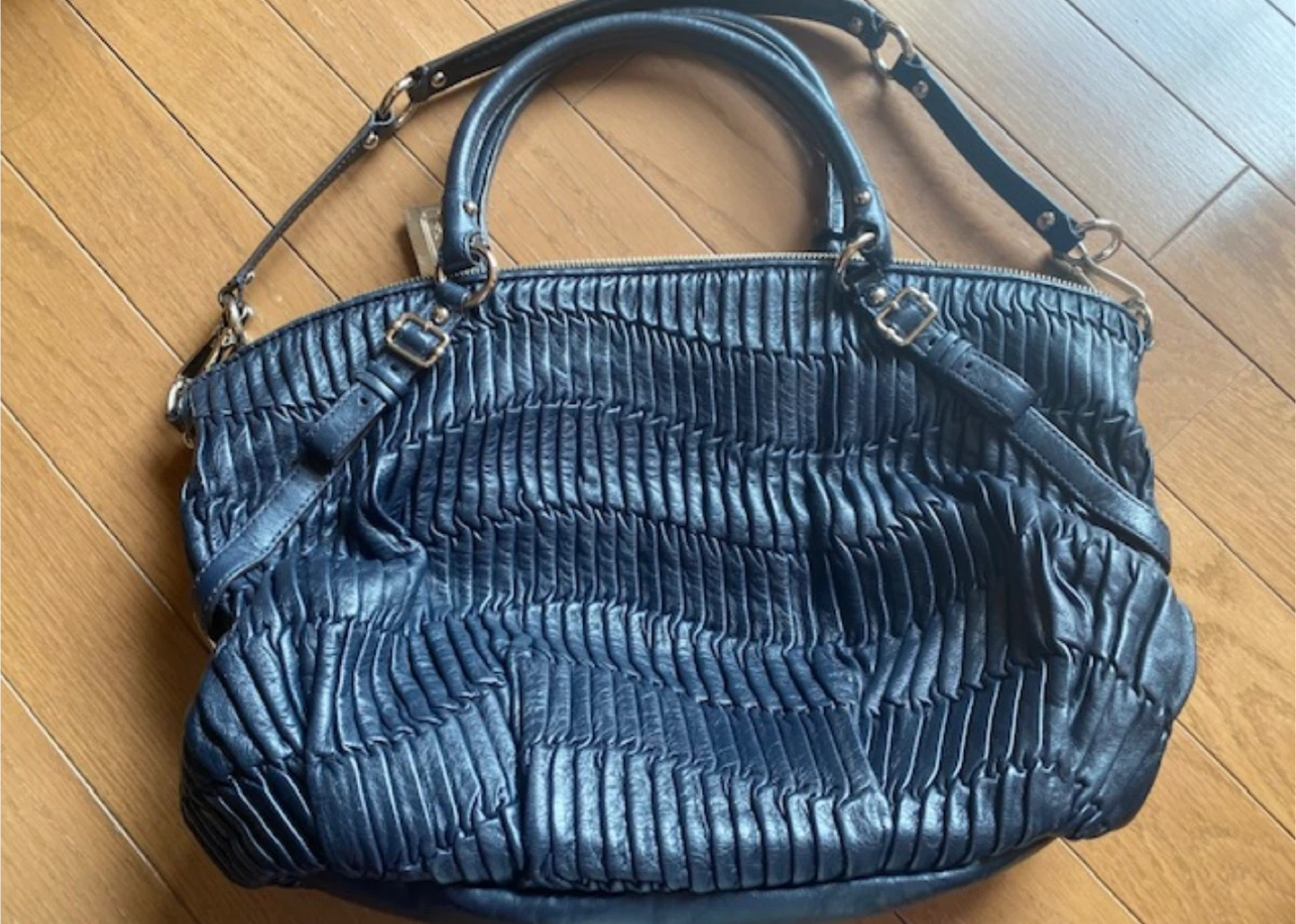 Coach Pleated Leather Shoulder Bag - photo 3