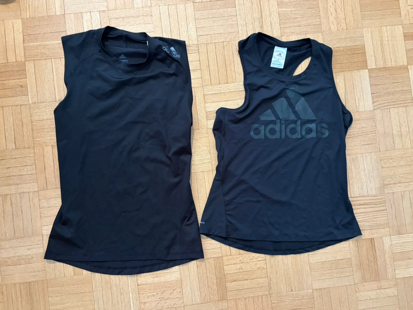 Adidas Black Tank Tops (2) - Size S