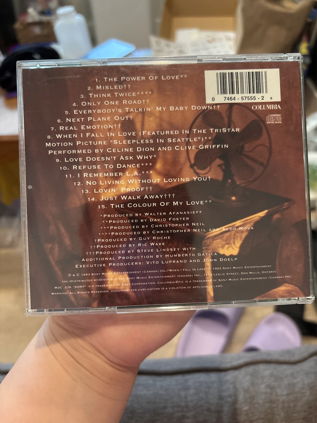 Celine Dion The Colour of My Love CD - photo 2
