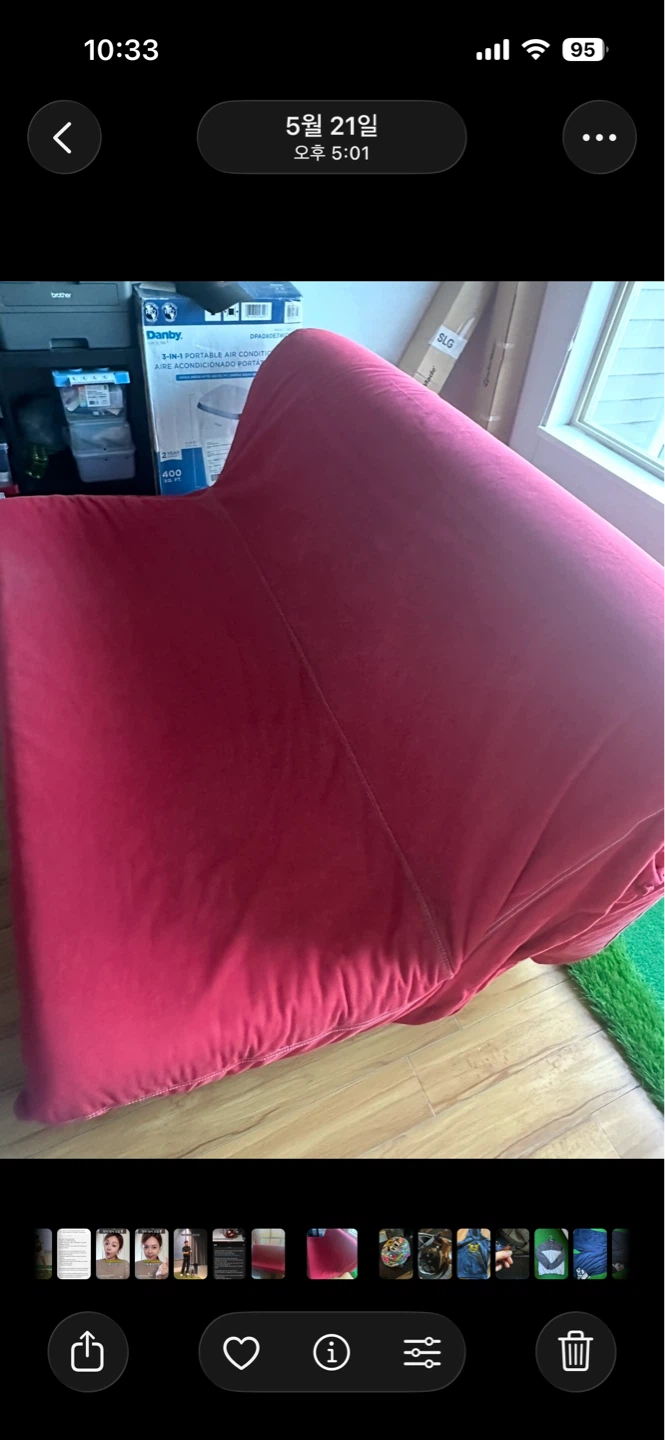 Red Futon Sofa Bed - photo 2