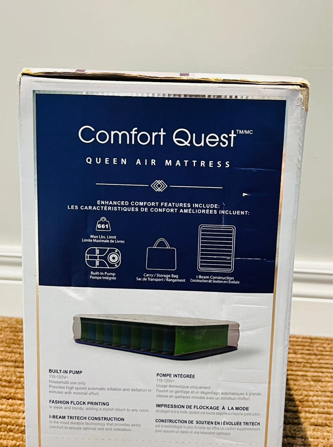 Comfort Quest Queen Air Mattress with Built-In Pump – 20" High - photo 3