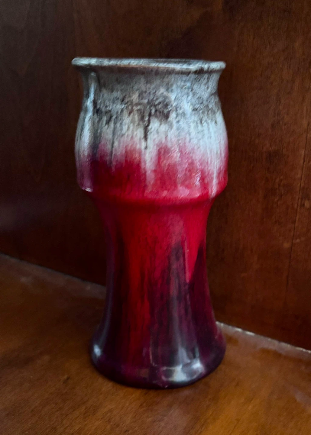 Vase, rare red BMP, approx 7”