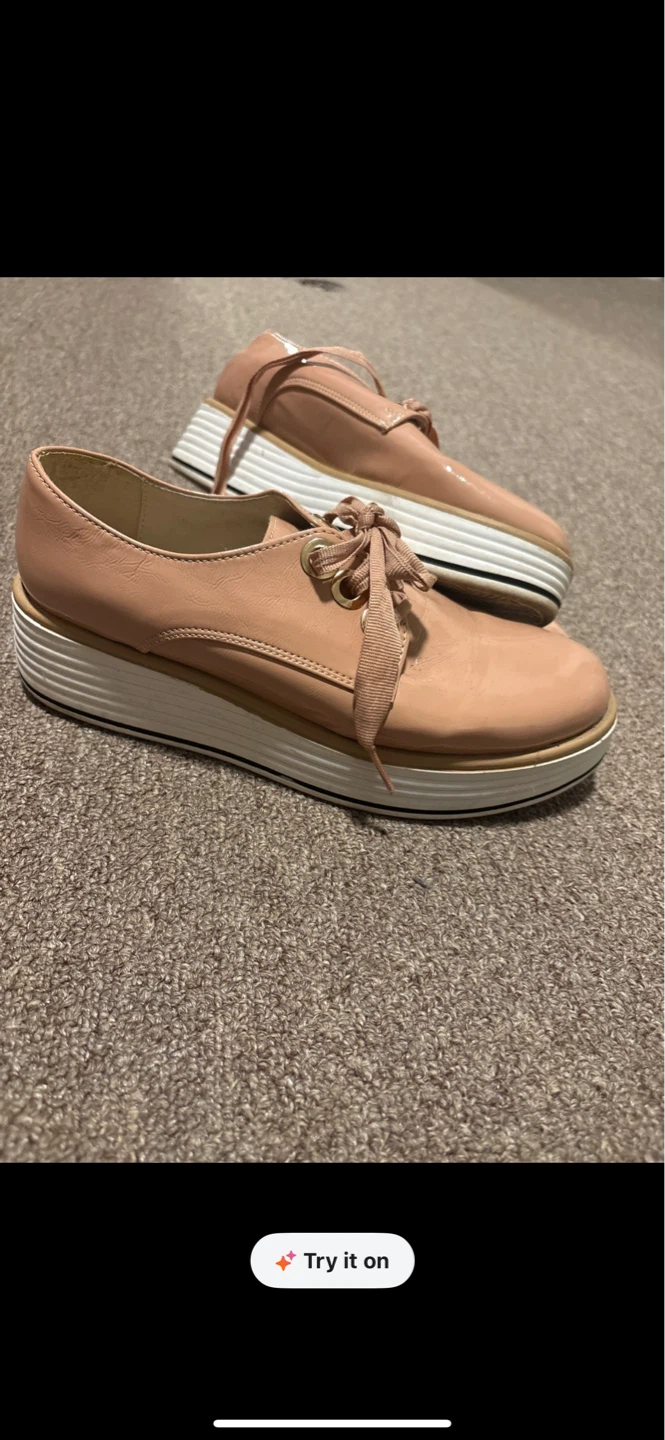 Women's Pink Platform Oxford Shoes - photo 2
