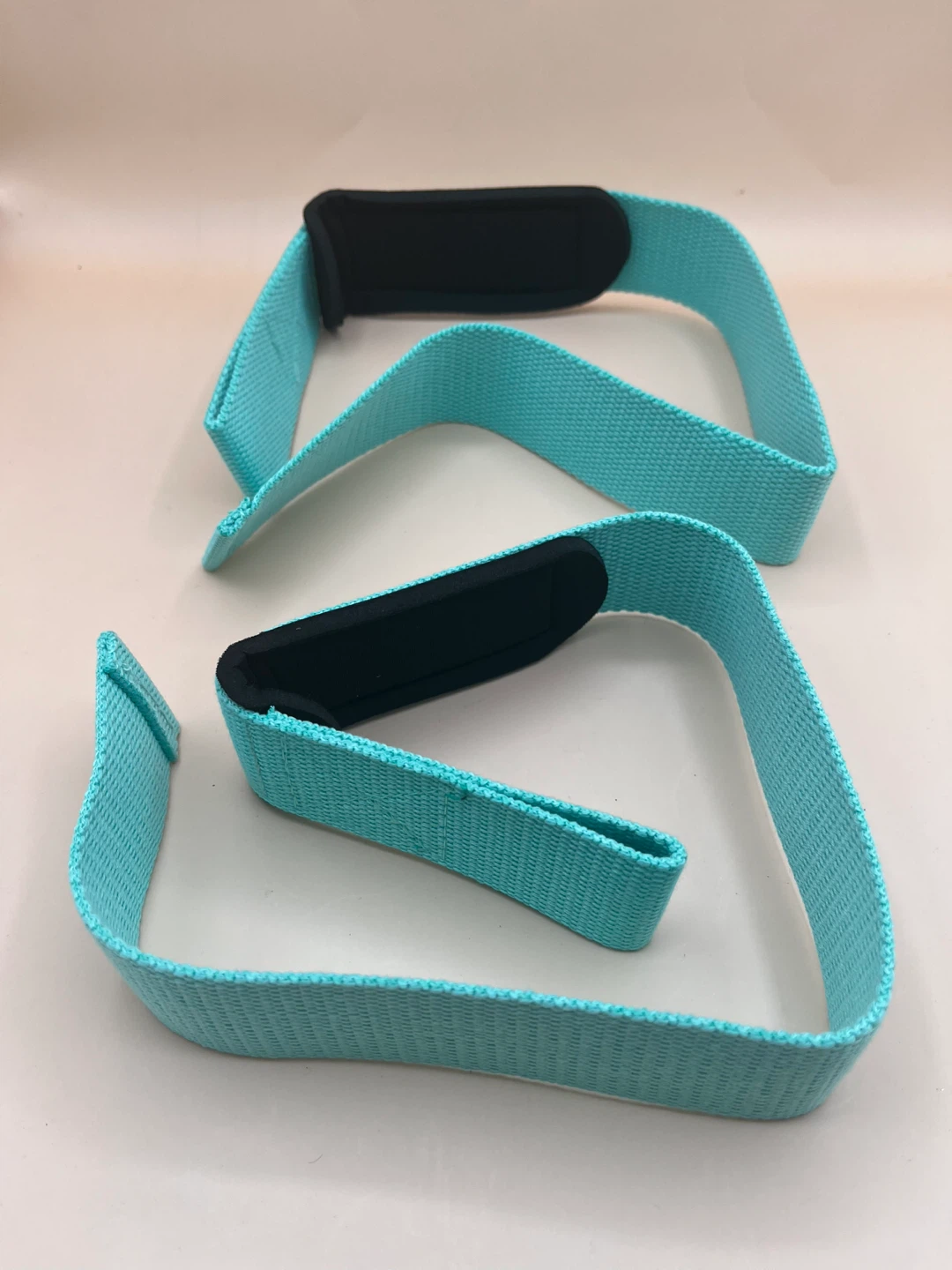 Turquoise Yoga Strap with Padded Handles